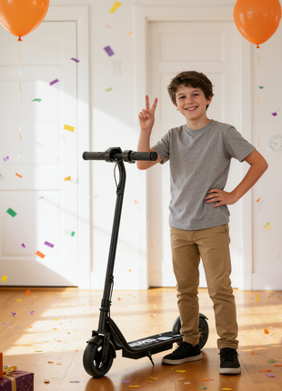 Stay-on LP-65 Zwart elektrische kinderstep