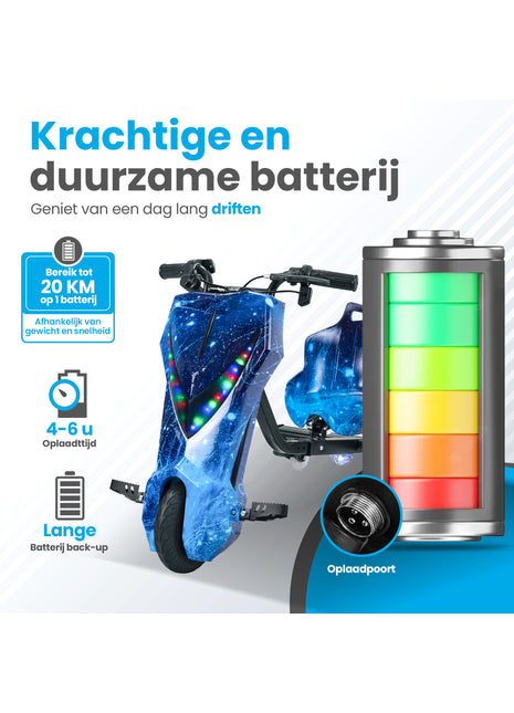 Play-on  Drift trike galaxy blauw