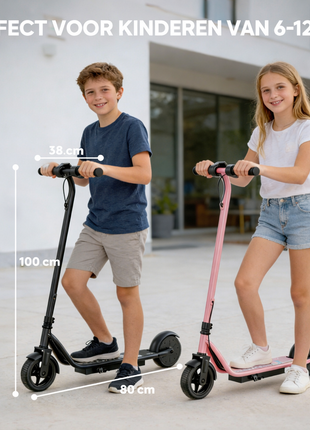 Stay-on LP-65 Zwart elektrische kinderstep