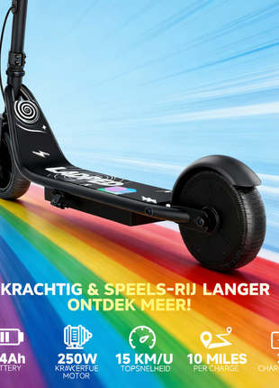 Stay-on LP-65 Zwart elektrische kinderstep