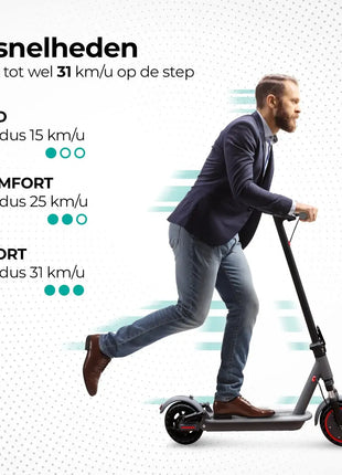 Stay-on Aovopro AP07 Elektrische Step Met Knipperlicht en Vering