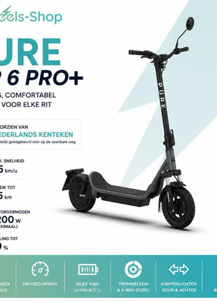 Pure Air6 Pro+ Elektrische Step met Kenteken